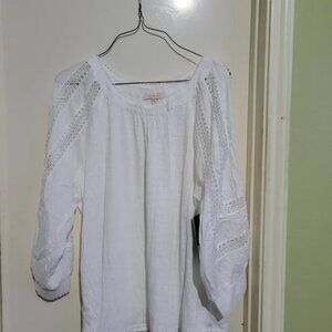 Skies Are Blue White Lace Blouse